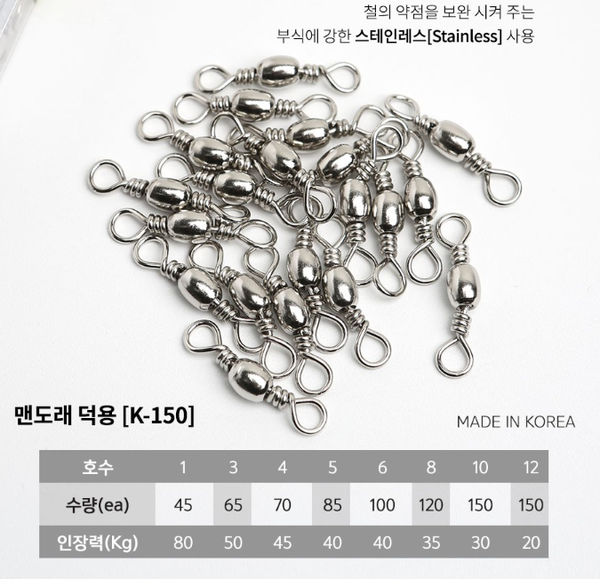 키우라 K-150 맨도래 덕용 루어 채비 소품 국산 제품 - 상세 이미지 2