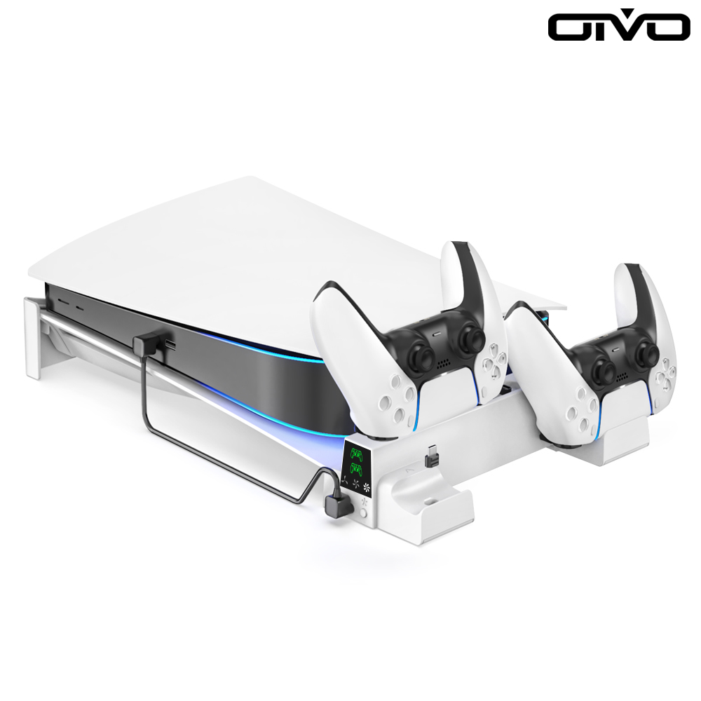 PS5 쿨러 쿨링 수평 스탠드 받침대 듀얼센스 충전 거치대 OIVO - 상세 이미지 5