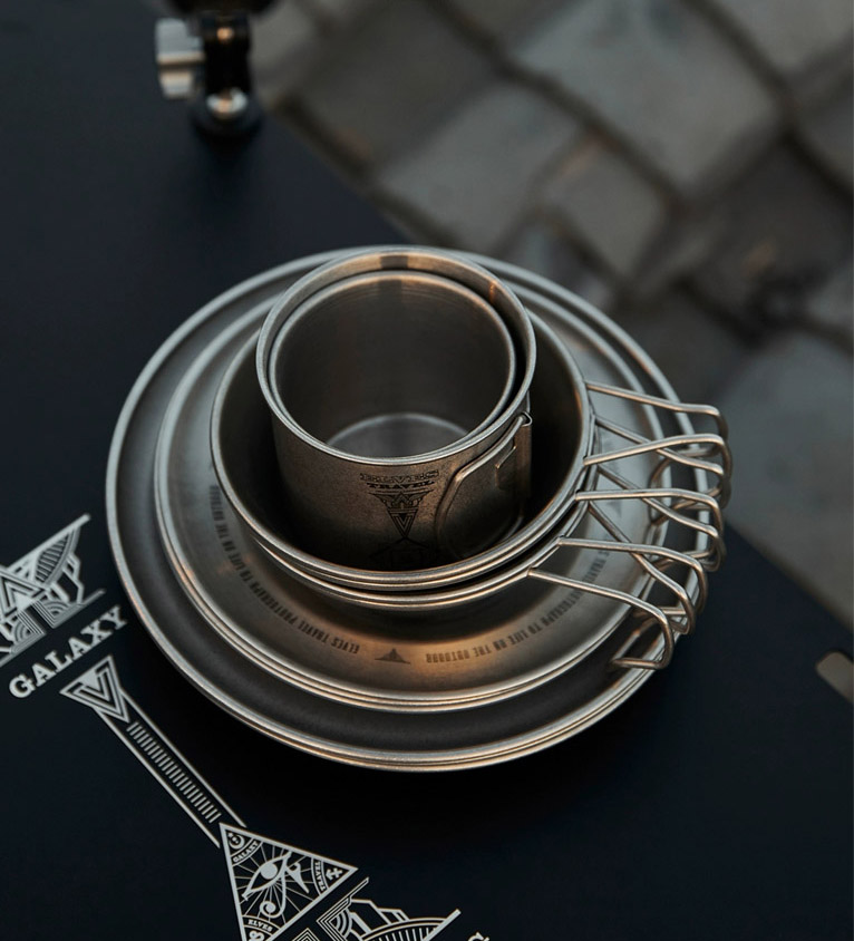 대륙의 테팔 캠핑 식기 접시 보울 스텐 럭셔리캠핑 ETP