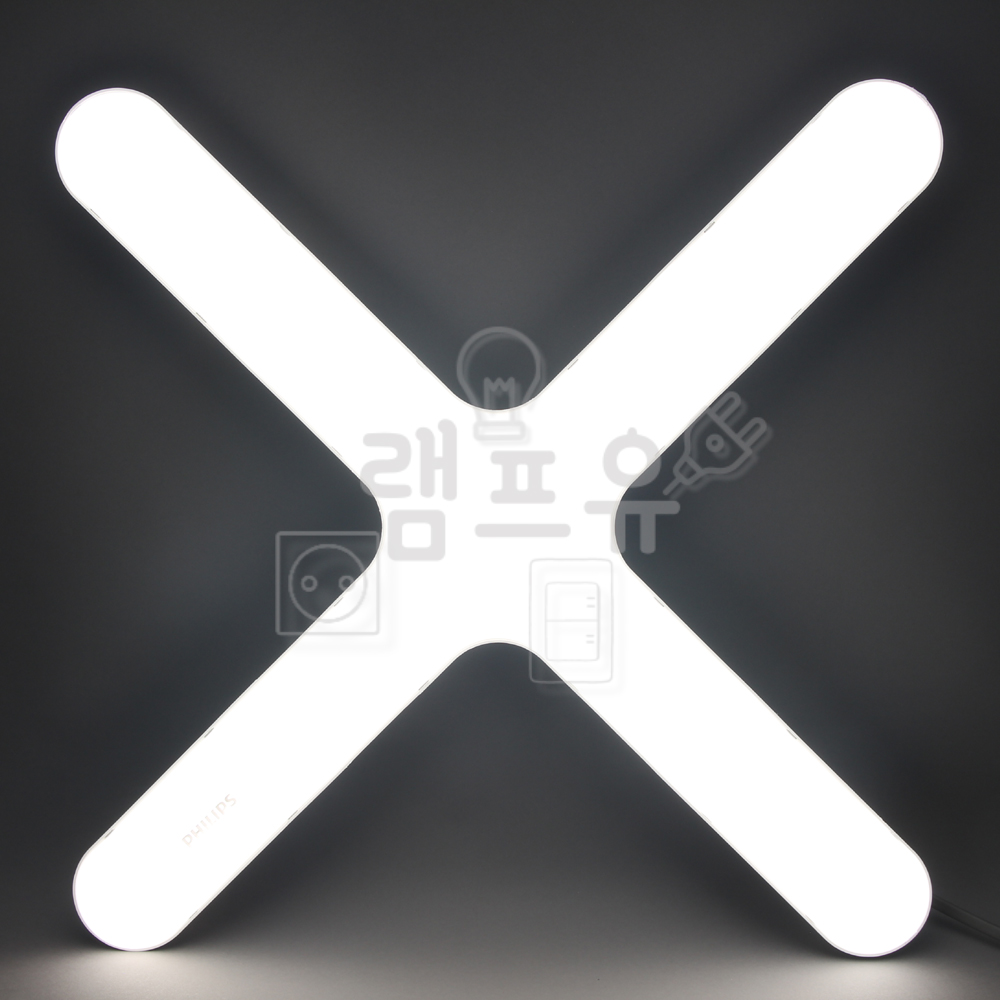 필립스 LED 십자등 60W 5700K 6000루멘 플리커프리 램프유 방등 거실등 오피스 당구장 - 상세 이미지 2