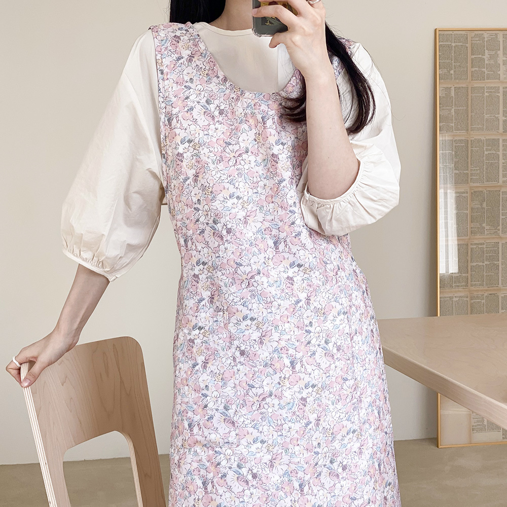 한스데이 인블룸 인견 앞치마 여름 원피스 시원한 에이프런 - 상세 이미지 4