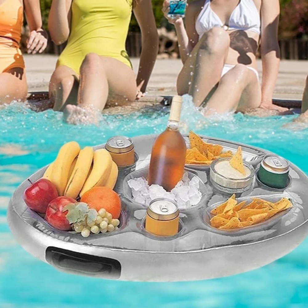 수영장 플로팅 트레이 테이블 수영장 펜션 풀빌라 파티 음료 맥주 안주 쿨링 거치대 - 상품 이미지