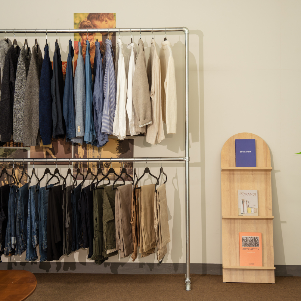 [파워행거] 철제 2단 파이프 이동식튼튼한 행거 스탠드옷걸이 1.2x1.8