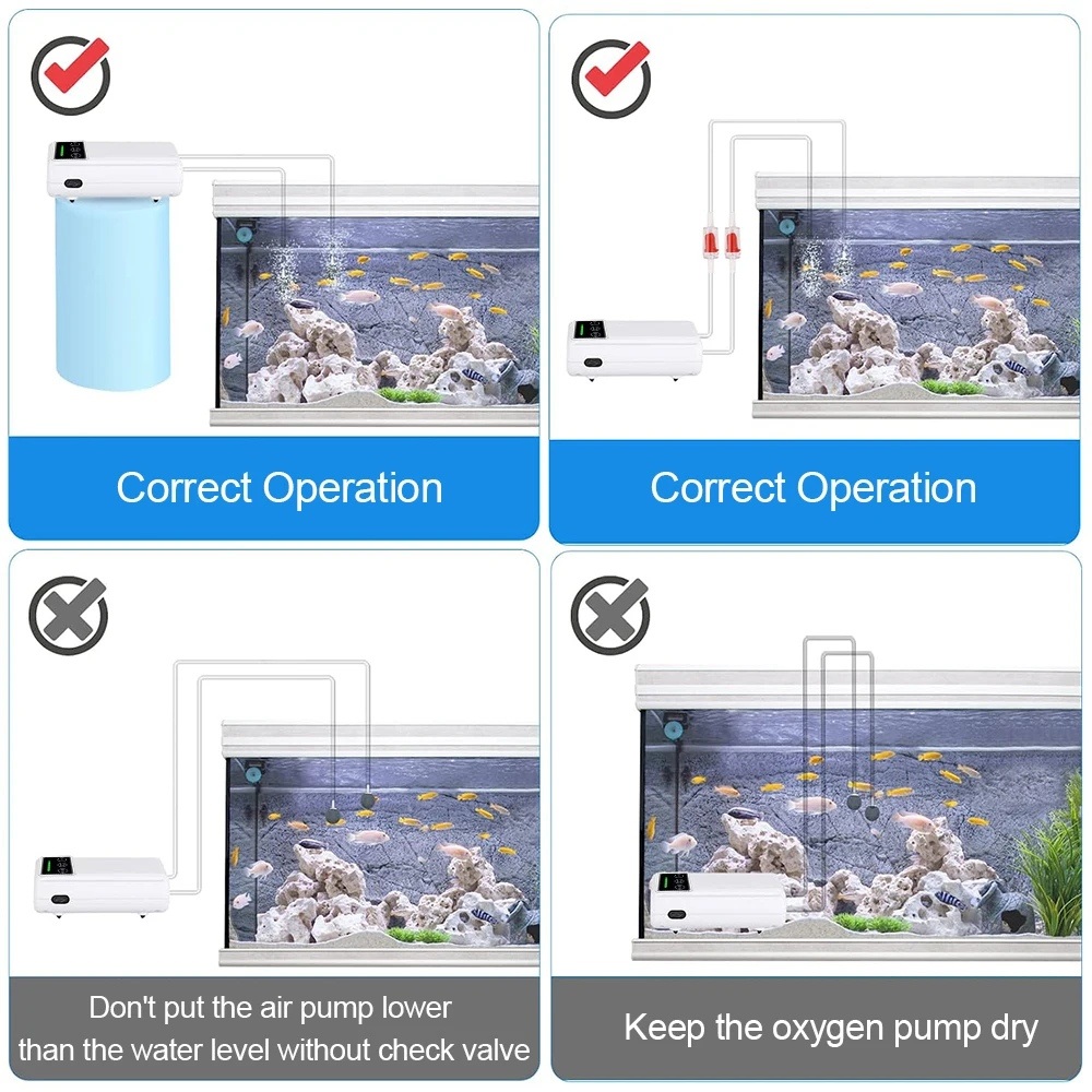 USB 충전식 산소 공급 펌프 리튬 배터리 수족관 수조 어항 낚시 에어 모터 - 상세 이미지 5