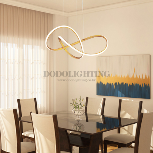 세레나 LED식탁등 팬던트조명 카페등 화이트 골드 주백색 30W - 상세 이미지 5