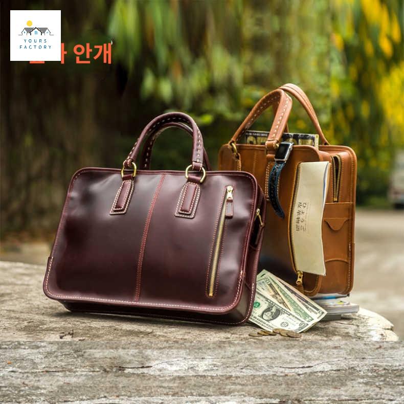 가방 서류 미국 브리프케이스 토트백 여자 여성 소가죽 노트북 핸드백 스퀘어백 직구 직장인 - 상세 이미지 3