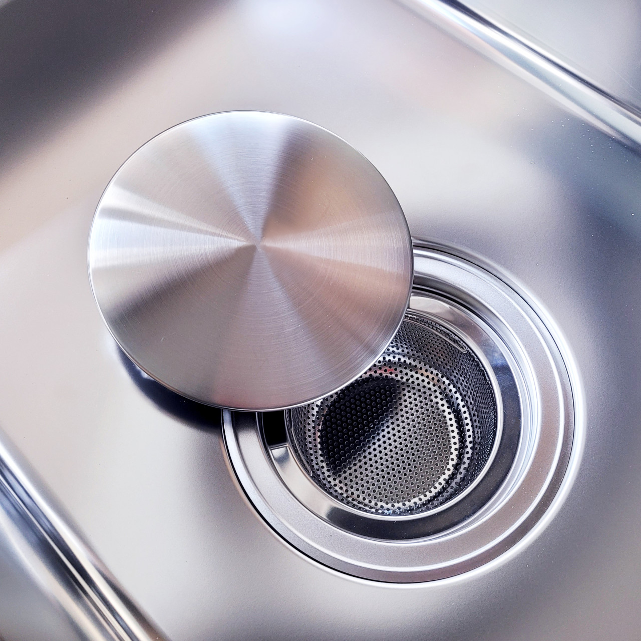 싱크대거름망 배수구망+커버 세트 거름통 스텐 음식물거름망 제품 이미지