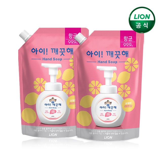 아이깨끗해 핸드워시 600ml 리필 x 2개 / 캡형 리필 - 상품 이미지