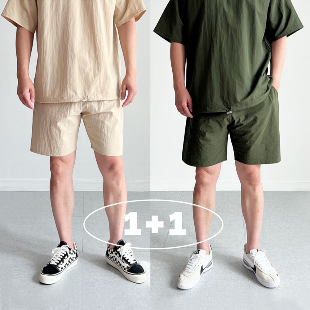 1+1 나일론반바지 쿨링반바지 냉장고반바지 - 상품 이미지