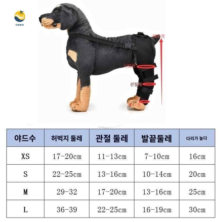 링 보호대 뒷다리 방지 부상 탈구 강아지링 깁스 - 상세 이미지 4