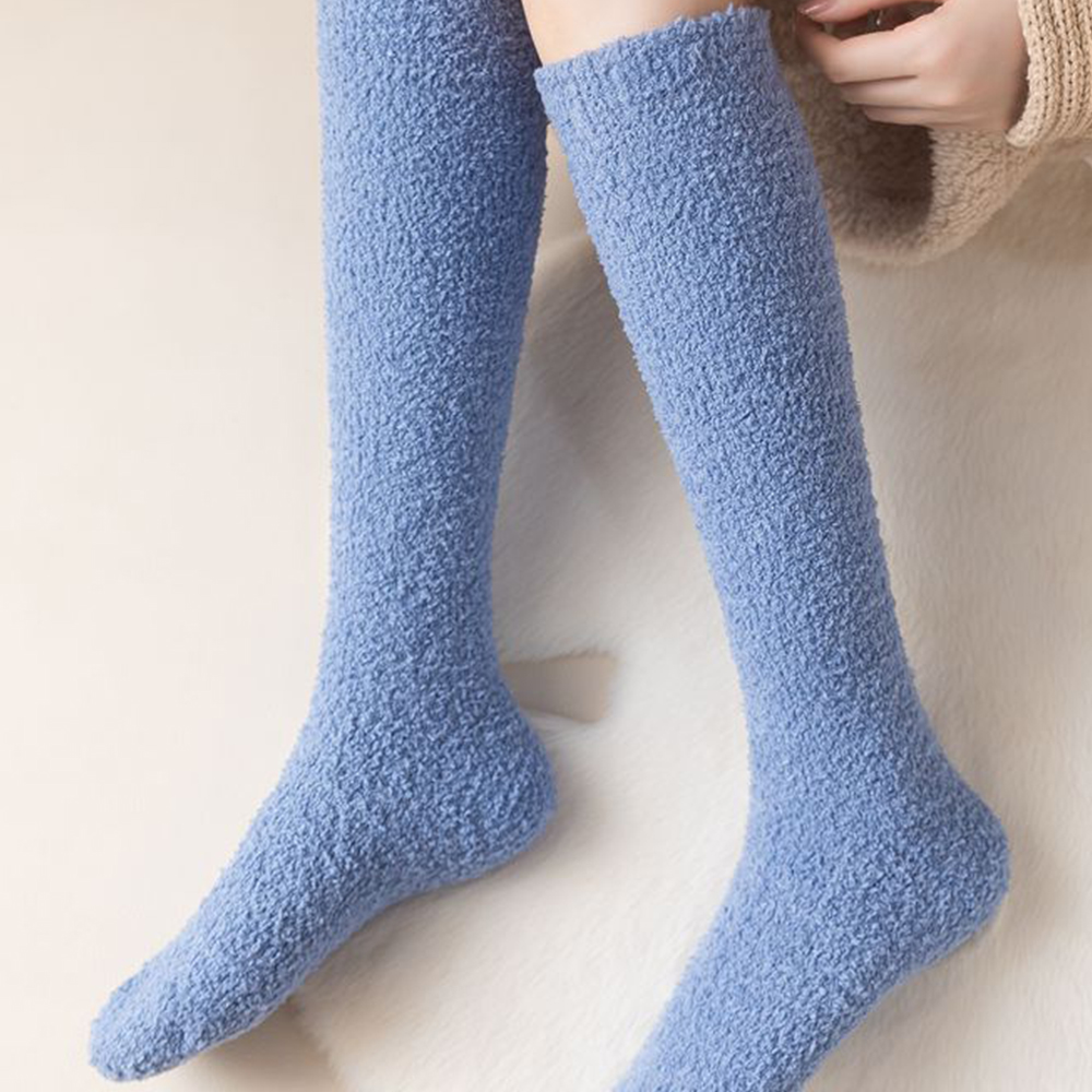 롱 수면양말 임산부 무압박 극세사 긴 양말 수족냉증 보온