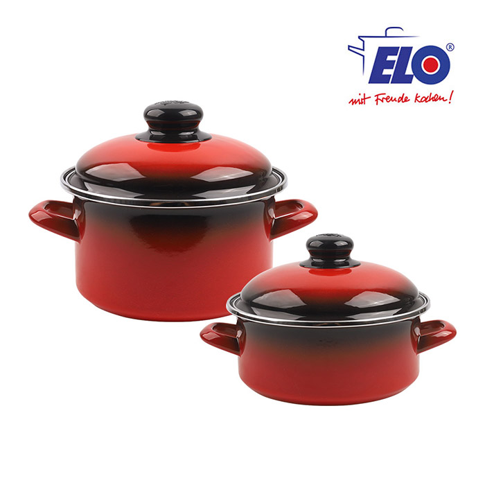 ELO 빨강법랑 일반형18cm + 깊은형24cm - 상품 이미지