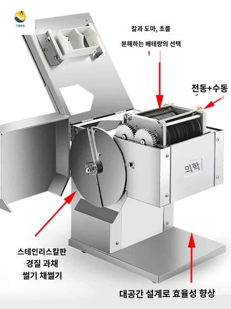 탁상용 업소용 육절기 세절기 자동 야채 슬라이서 - 상품 이미지