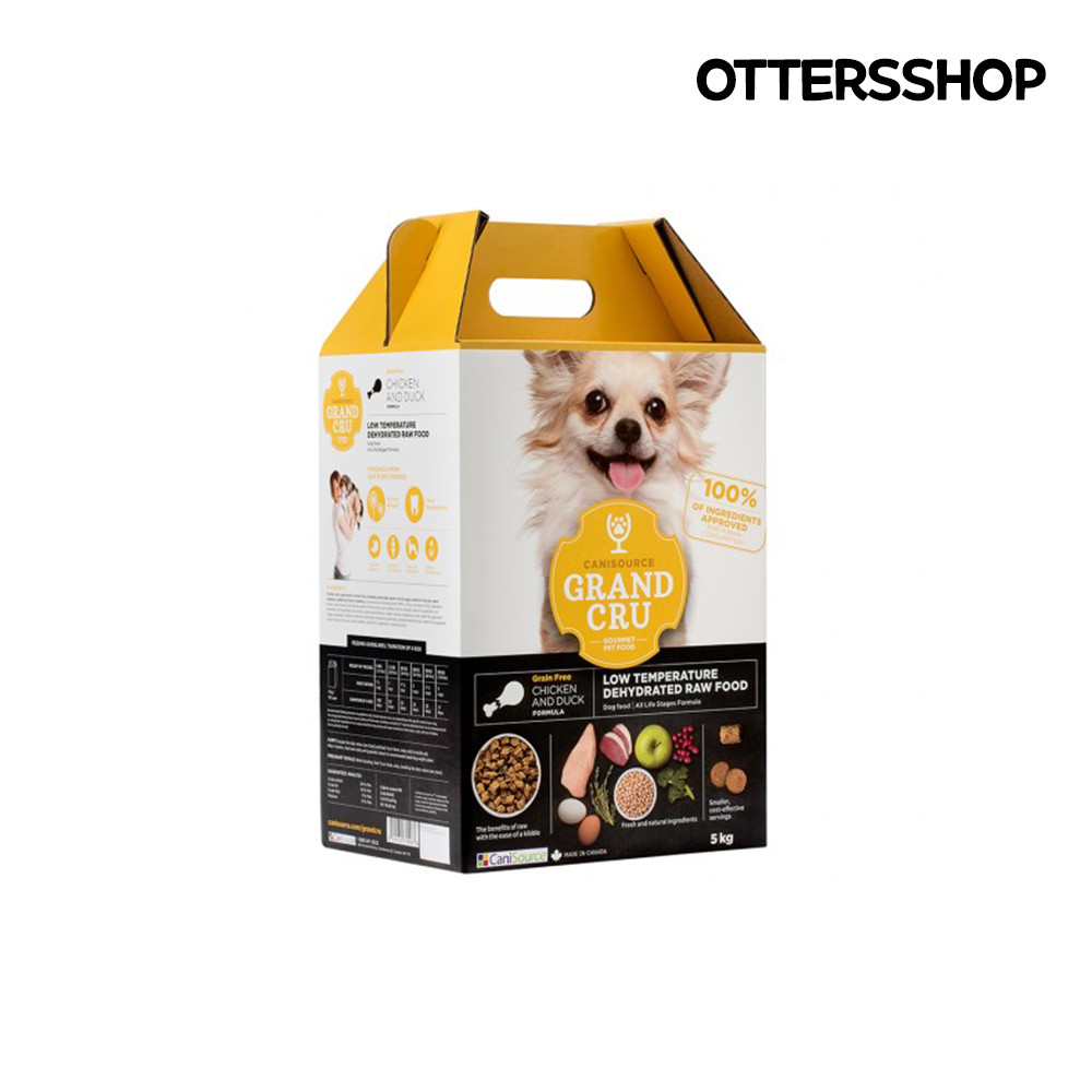(N포인트 지급) 캐니소스 그랑크뤼 강아지 반려견 생식 저온건조 단백질 알러지 관절 사료 닭고기와 오리, 5kg, 1개
