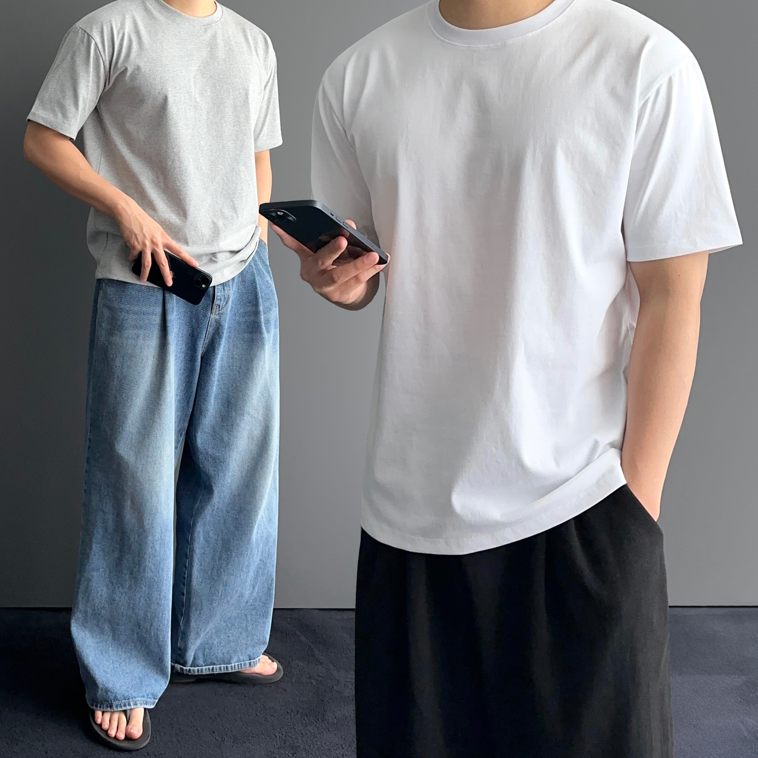 쿨티셔츠 무지티 20수반팔티 - 상품 이미지