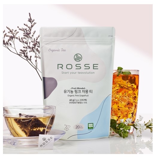 유기농 핑크 자몽 블렌딩 허브티 로즈힙 히비스커스 블랜딩 로쎄 허브차 20티백
