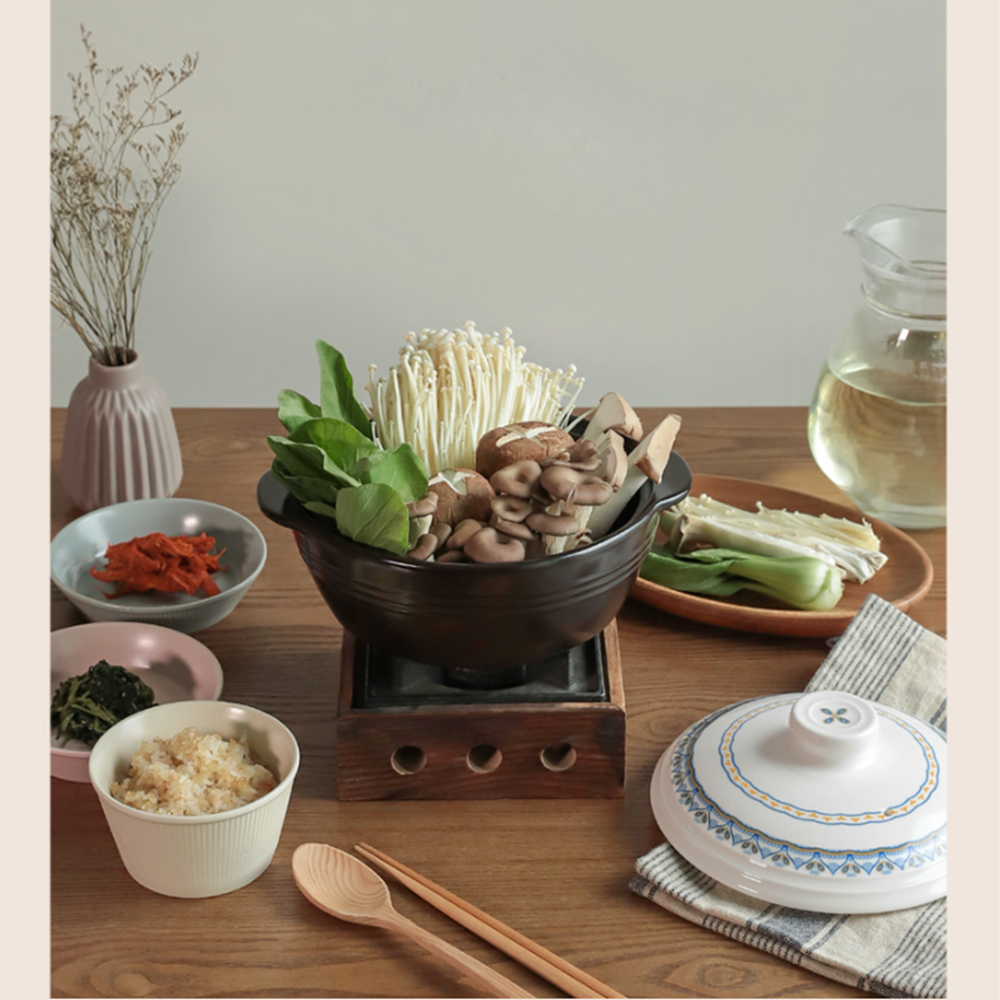 찌개냄비 내열 세라믹 도자기 손잡이 양수 전골 뚝배기 - 상세 이미지 4