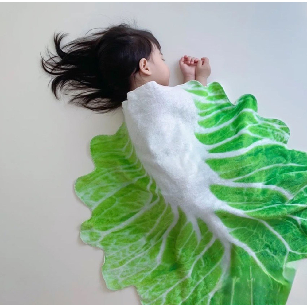 배추담요 쇼파 무릎 캠핑 소파 블랭킷 배춧잎 극세사 얇은 발 수면 작은 이불