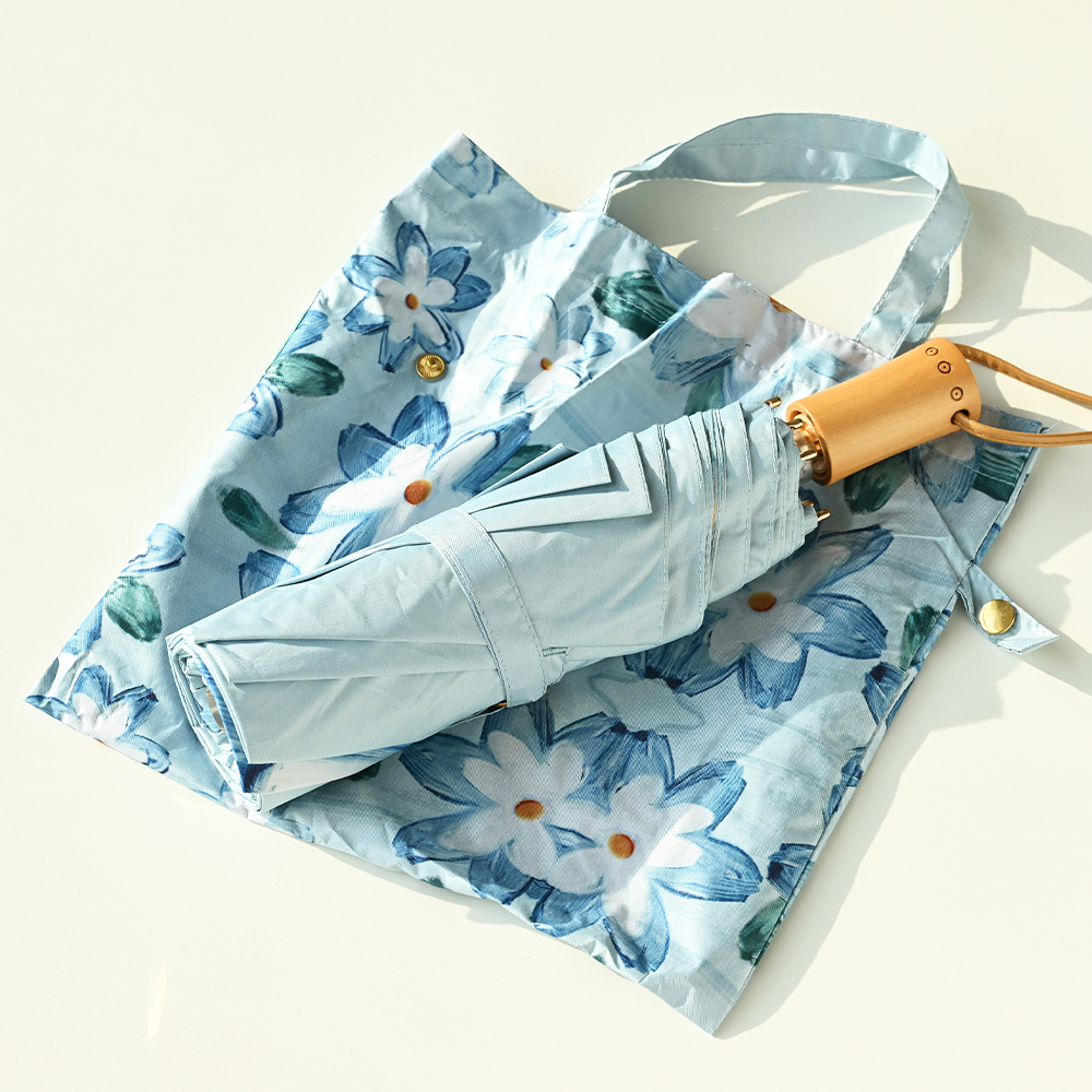 뷰스트 휴대용 이중 암막 자외선차단 플라워 양산 우산겸용 선물세트