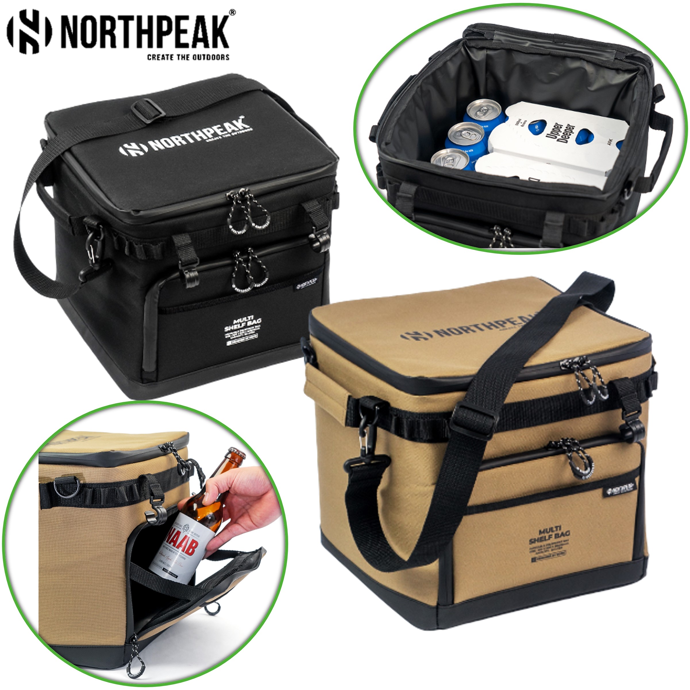 노스피크 멀티 쉘프 백 보냉 쿨러 가방 소프트 20L 와이즈 bbq체어 호환