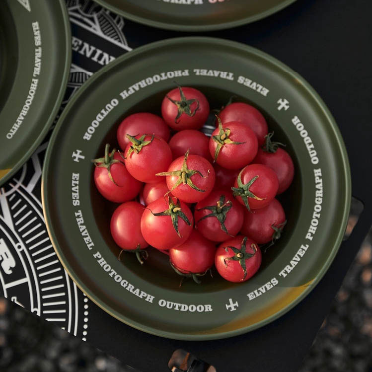 대륙의 테팔 캠핑 식기 밀리터리 디자인 스텐 접시 세트 ETP