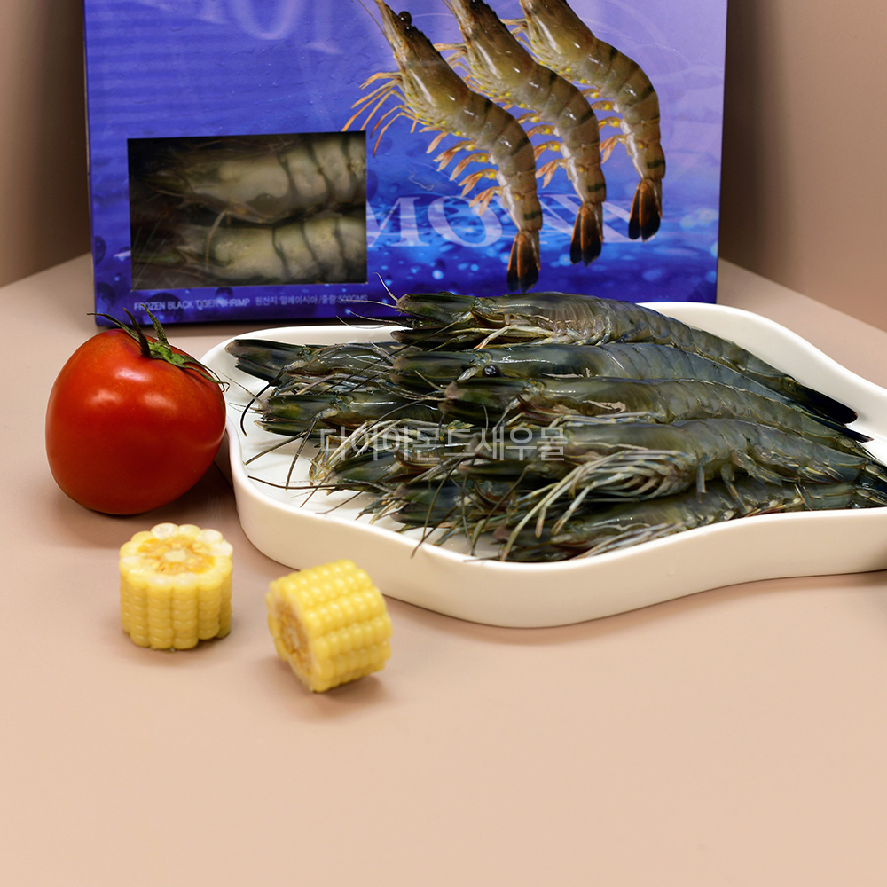 다이아몬드 냉동 블랙타이거새우 500g 왕새우 대하 소금구이 타이거새우 이미지 2