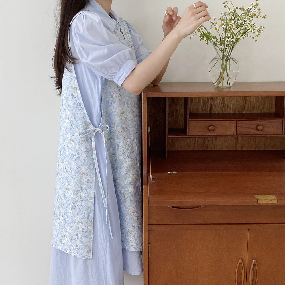 한스데이 인블룸 인견 앞치마 여름 원피스 시원한 에이프런 - 상세 이미지 3