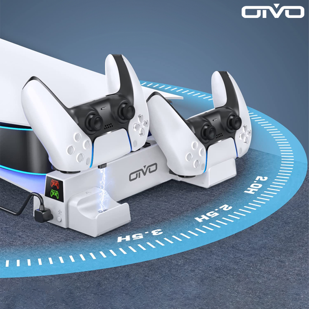 PS5 쿨러 쿨링 수평 스탠드 받침대 듀얼센스 충전 거치대 OIVO - 상세 이미지 4