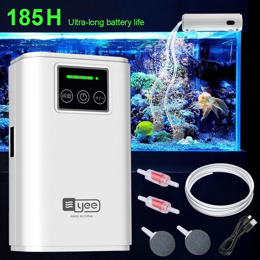USB 충전식 산소 공급 펌프 리튬 배터리 수족관 수조 어항 낚시 에어 모터 - 상세 이미지 2