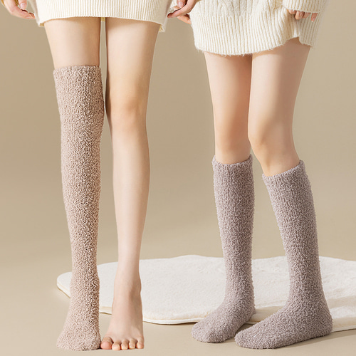 롱 수면양말 임산부 무압박 극세사 긴 양말 수족냉증 보온 제품 이미지