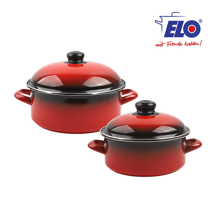ELO 빨강법랑 일반형18cm + 일반형24cm - 상품 이미지
