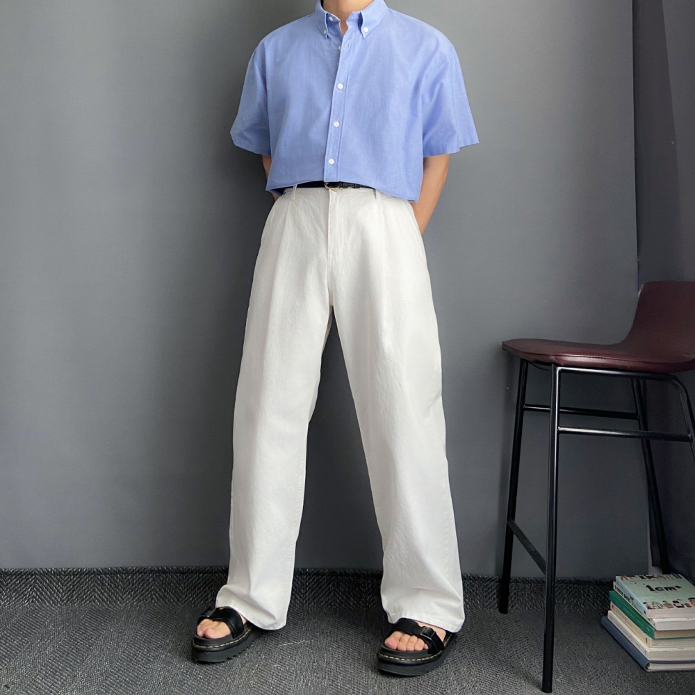 옥스포드반팔셔츠 오버핏반팔남방 남자여름남방 이미지 7