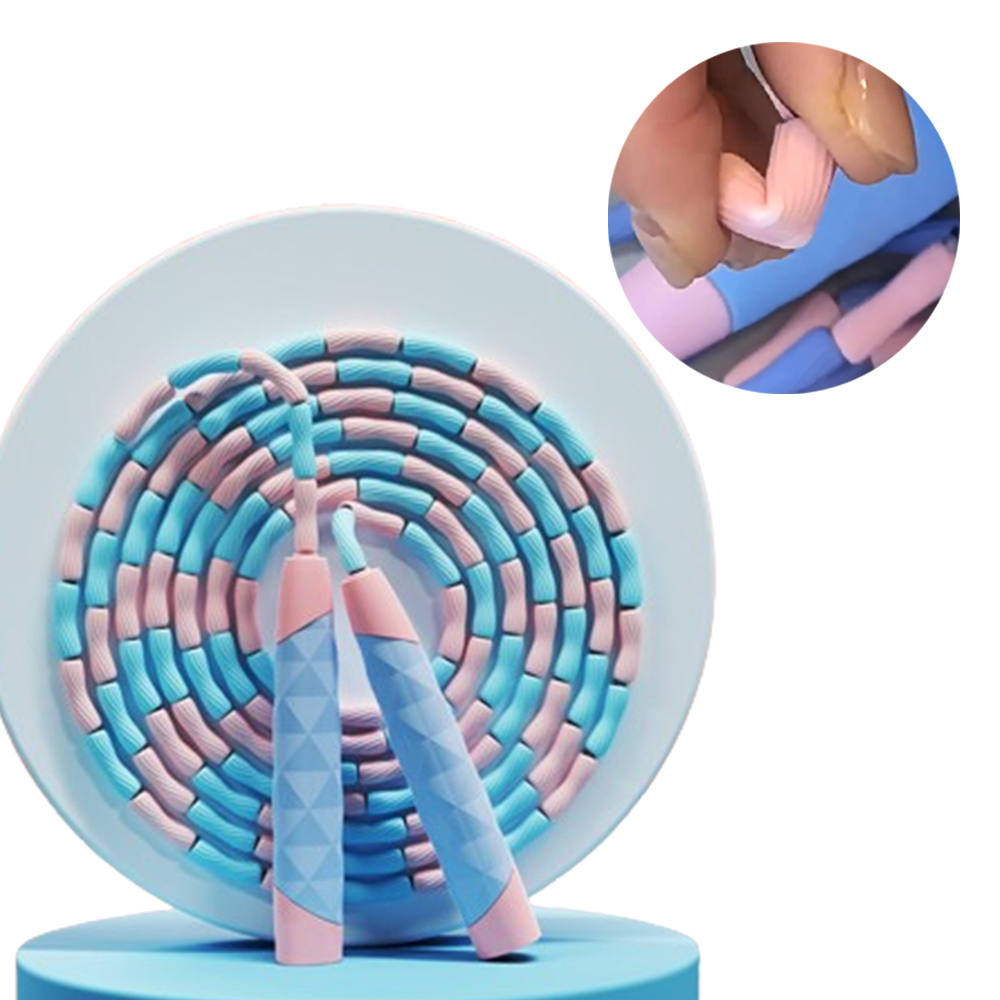 말랑 실리콘 구슬 줄넘기 유선 실내 전신 유산소 다이어트 헬스 운동 긴줄넘기 길이조절 다이어트