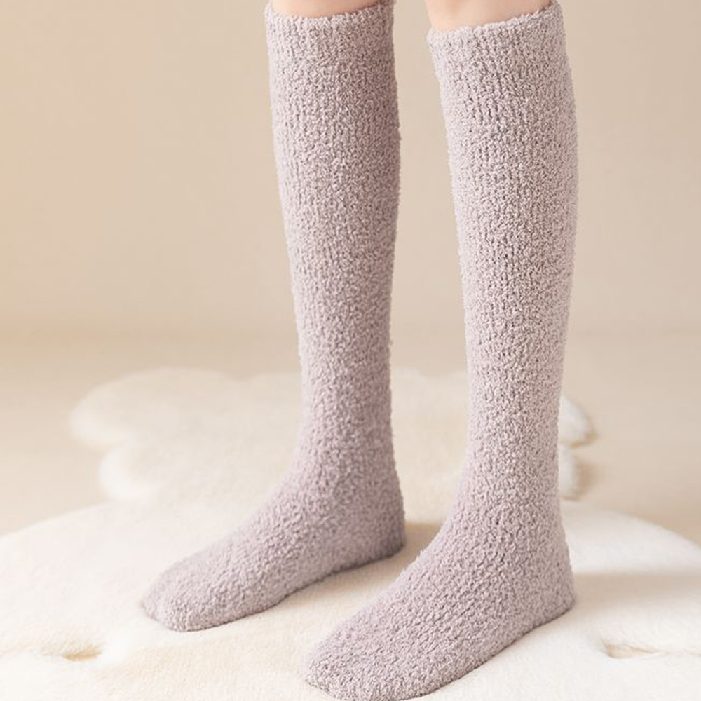 롱 수면양말 임산부 무압박 극세사 긴 양말 수족냉증 보온