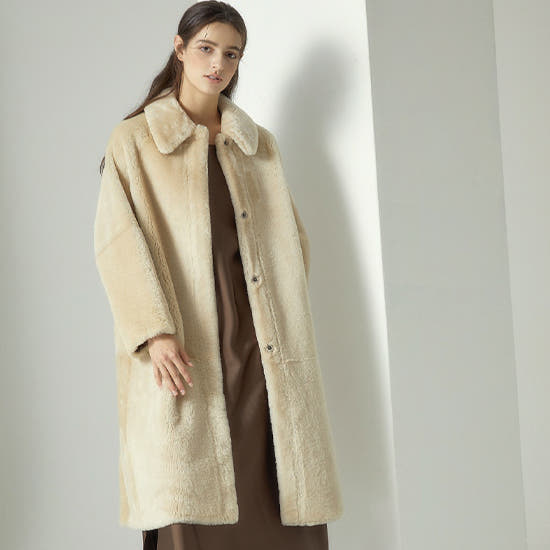 캐주얼 무스탕 코디