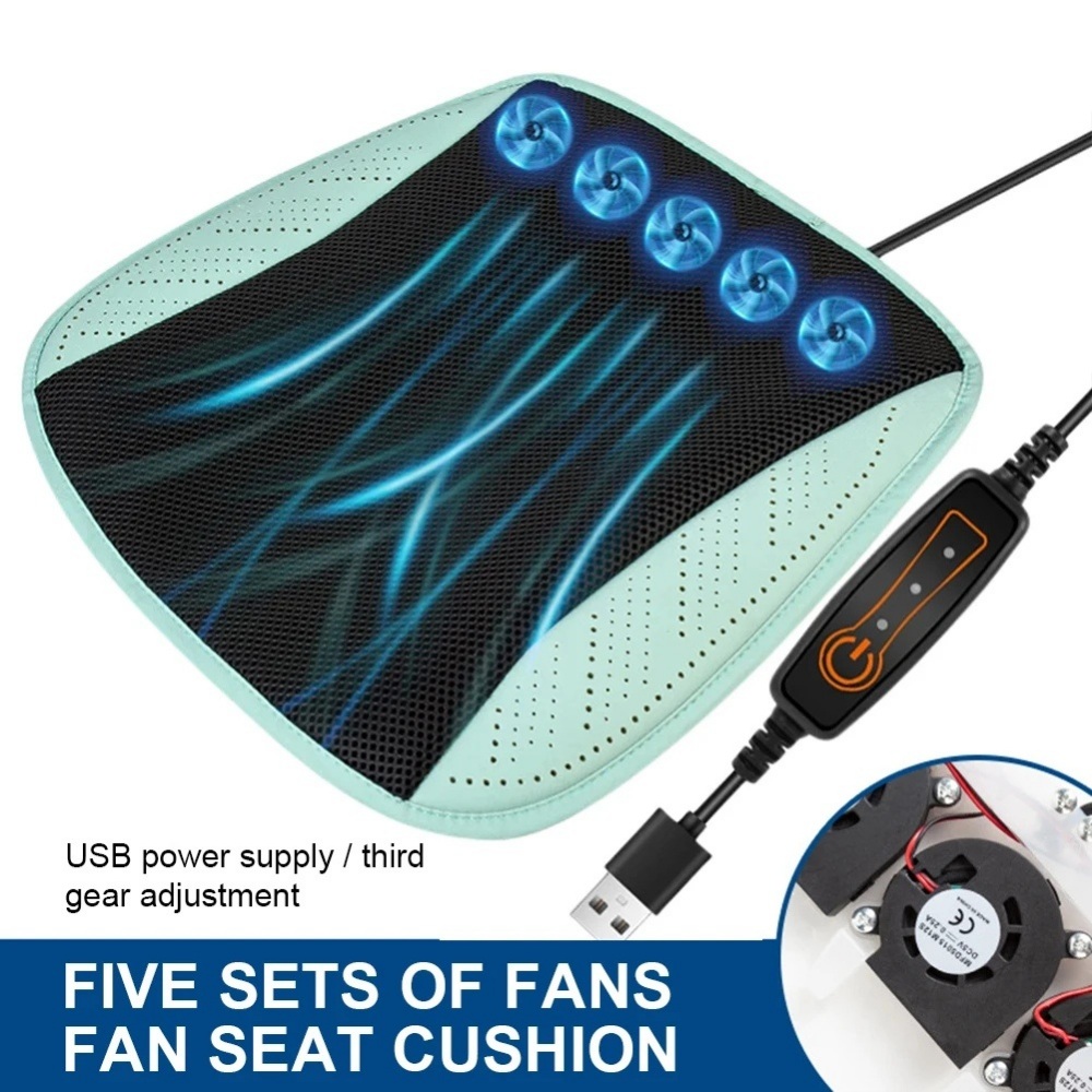 차량용 쿨링 시트 USB 송풍 팬 여름 냉각 방석 - 상세 이미지 4