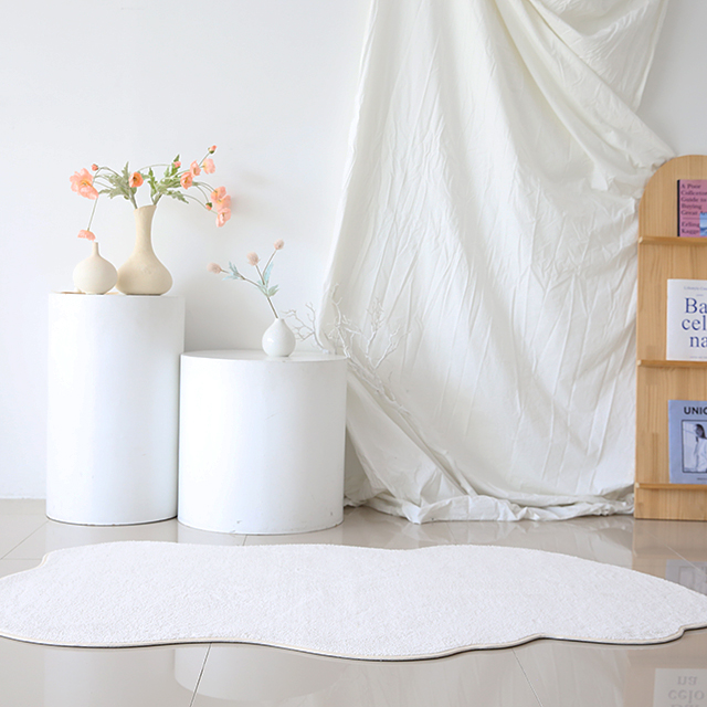 [썸띵] 비정형 사계절 먼지없는 단모 러그 거실카페트 포인트 워셔블 블랙120x170