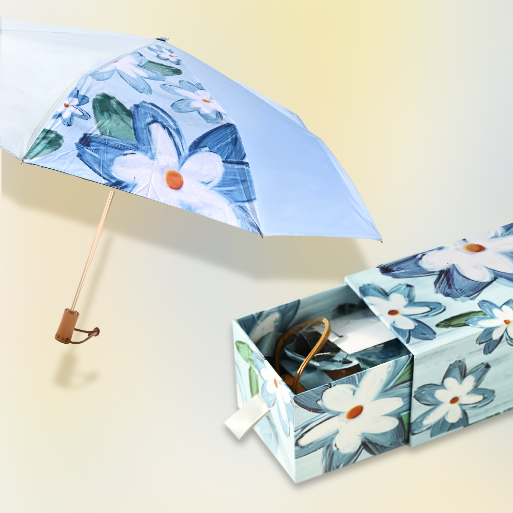 뷰스트 휴대용 이중 암막 자외선차단 플라워 양산 우산겸용 선물세트