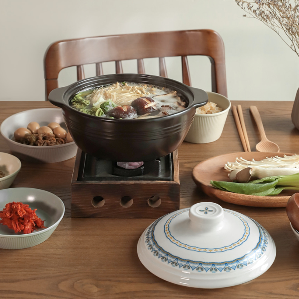 찌개냄비 내열 세라믹 도자기 손잡이 양수 전골 뚝배기 - 상세 이미지 2