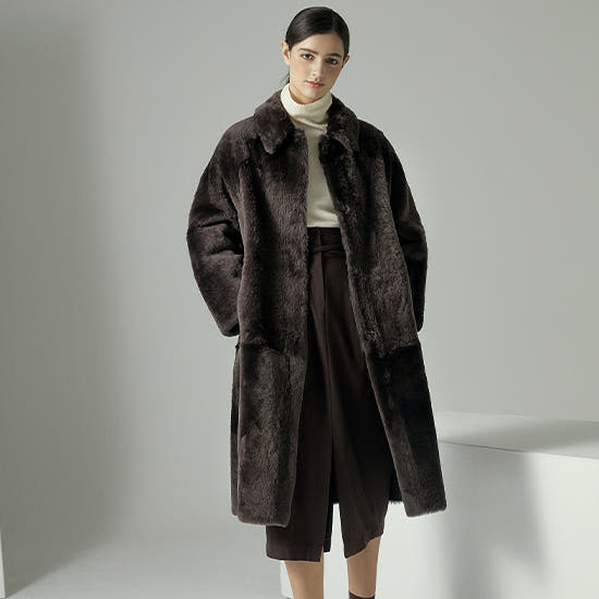 로보 롱 무스탕 핏