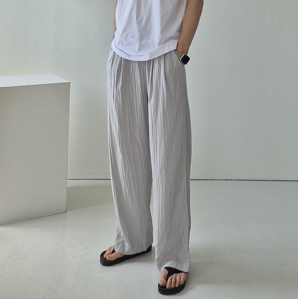 남자 아이스 팬츠 여름 밴딩 남성와이드팬츠 남자냉장고바지 - 상품 이미지