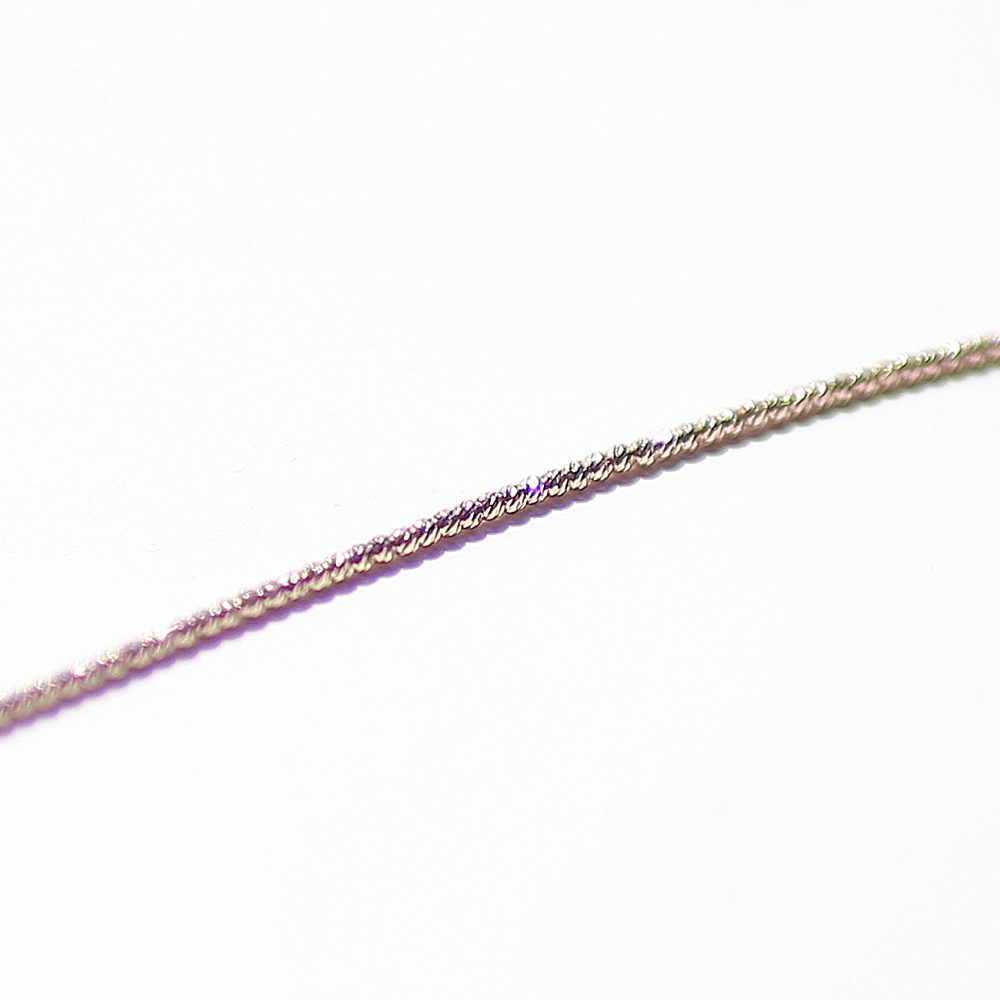 미미민 여자 명품 14K 컷팅볼 1.5mm 화이트 로즈 골드 금 실 팔찌 이미지 6