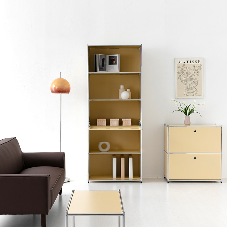 심플리 수납장 BC261 770mmx400mmx1960mm, 5단, 솔리드베이지 9216.2638 - 상세 이미지 4