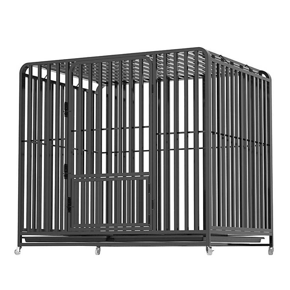대형견철장 철망 이동식 야외 철제 리트리버 케이지 78X54X72-블랙 : 전문직구몰
