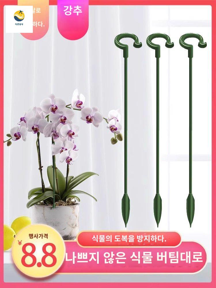 분재 꽃 호접란 화분 스템 거치대 단일 스탠드 관목 정원 난초 막대 지지대 말뚝 다육 - 상품 이미지