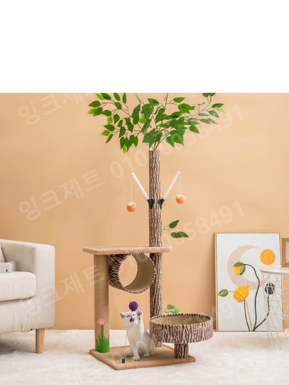 반려묘 캣타워 나무 호텔 대형 클라이밍 운동기구 - 상품 이미지