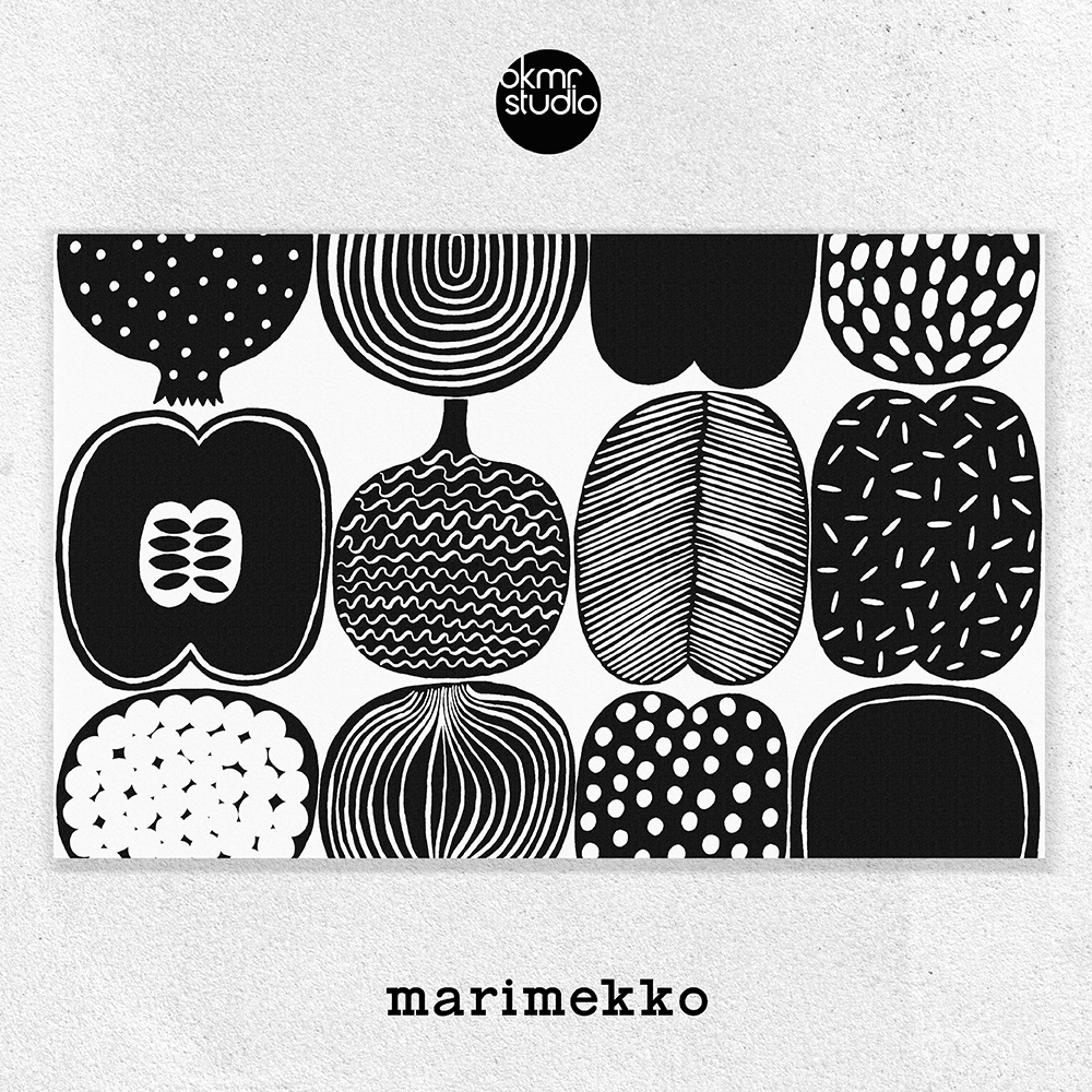 마리메꼬 바트루스카 블랙 대형 패브릭액자