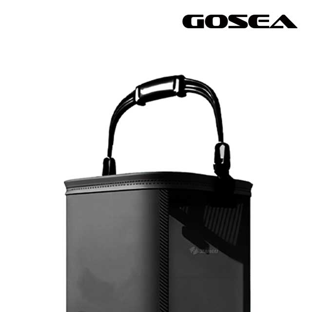 GOSEA 시크 블랙 두레박 GSF-B02 접이식 투명 살림통 20cm - 상세 이미지 3