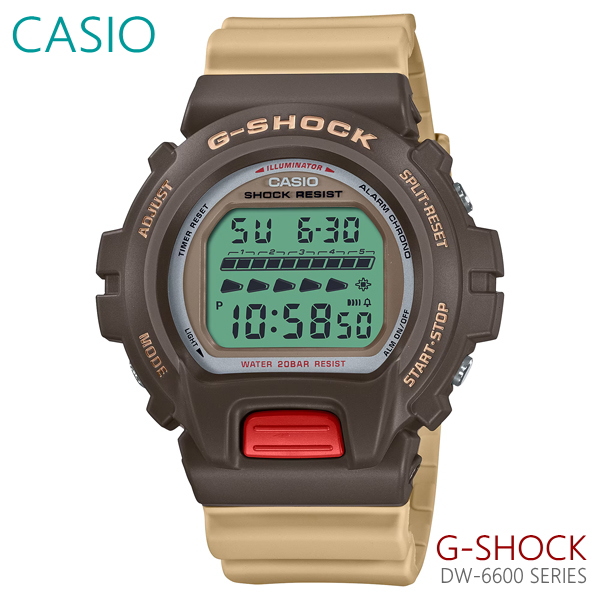 카시오 CASIO 손목시계 G-SHOCK 남성 사이즈 모델 DW-6600PC-5 - 메인 이미지