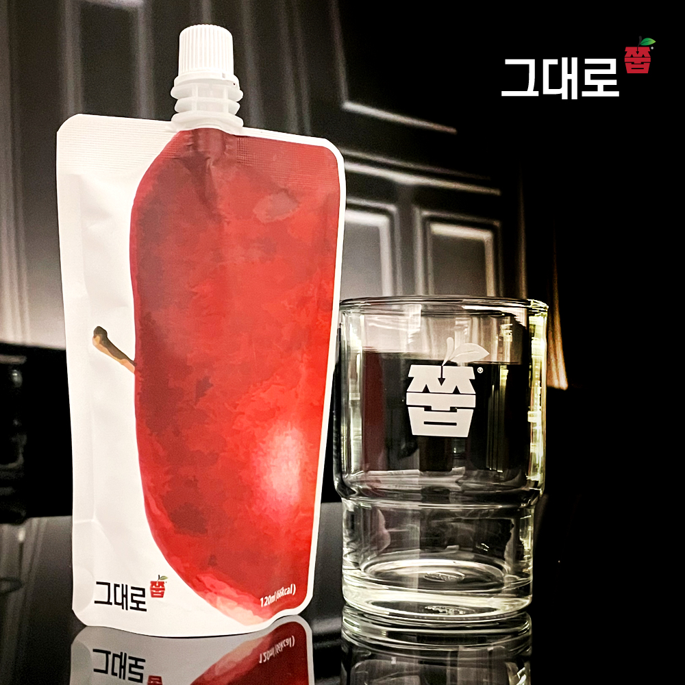 그대로 쭙 국산 사과즙 원물 100% NFC착즙 스파우트파우치 실속형 패키징 120ml 75포 - 상세 이미지 2